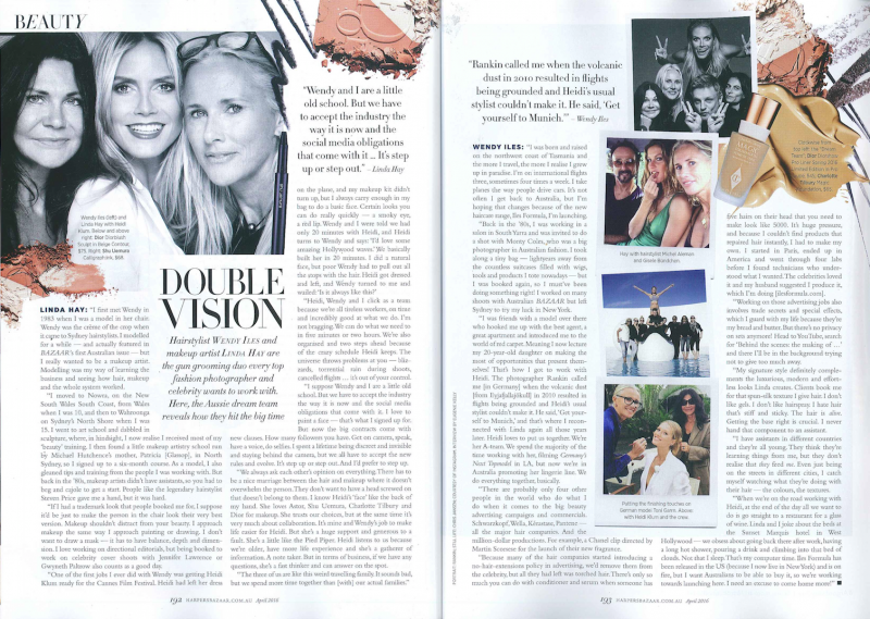 Harpers Bazaar Australia with Celebrity Hairstylist Wendy Iles – WENDY ILES